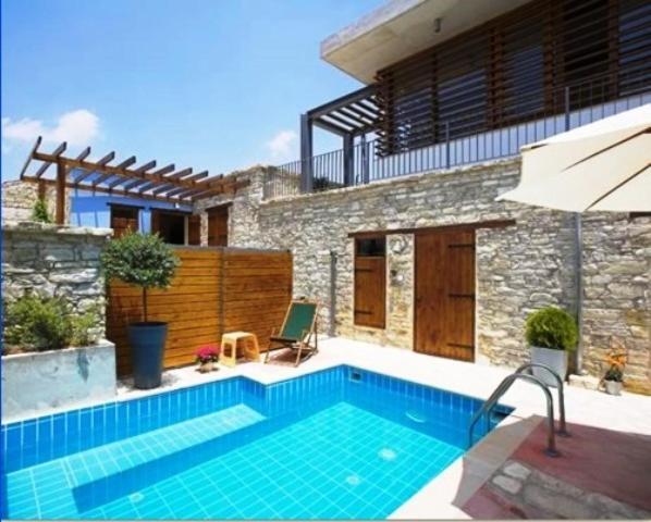 Redblue Door Two Traditional Listed Houses Pano Lefkara Luaran gambar